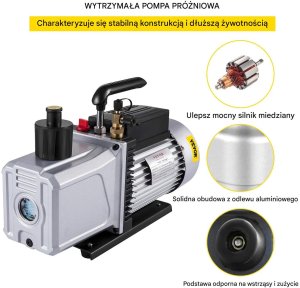 Marina Pompa próżniowa 1-stopniowa 12CFM 340L/min 6,35mm - serwis klimatyzacji 6
