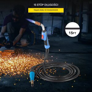Weldline Pistolet spawalniczy MIG 250A 4,57 m do drutu 0,03-0,035 cala - Miller 7