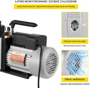 Marina Pompa próżniowa dwustopniowa 483 L/min, wirnikowa, 15 mikronów, 559W 4