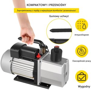 Marina Pompa próżniowa dwustopniowa 483 L/min, wirnikowa, 15 mikronów, 559W 5