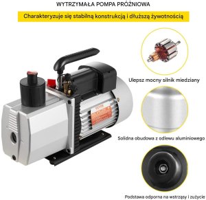 Marina Pompa próżniowa dwustopniowa 483 L/min, wirnikowa, 15 mikronów, 559W 7