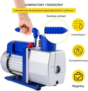 Marina Pompa próżniowa 7CFM, 1/2HP, rotacyjna łopatkowa, jednostopniowa HVAC 6