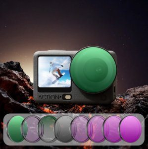 Filtr SunnyLife Filtr ND64 Szary Neutralny Ochronny do kamery sportowej DJI OSMO ACTION 6 12
