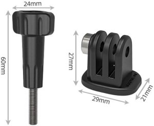 KiwiFotos Uchwyt adapter montażowy 1/4 cala obrotowy 360 do Action 5 Pro / Osmo Pocket 3 / Insta360 GO 3S 13