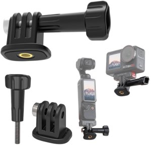 KiwiFotos Uchwyt adapter montażowy 1/4 cala obrotowy 360 do Action 5 Pro / Osmo Pocket 3 / Insta360 GO 3S 2
