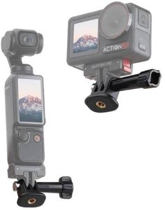 KiwiFotos Uchwyt adapter montażowy 1/4 cala obrotowy 360 do Action 5 Pro / Osmo Pocket 3 / Insta360 GO 3S 6