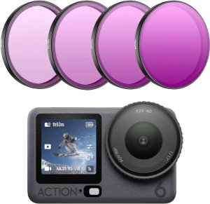 Filtr SunnyLife Zestaw 4 filtrów szarych do kamery DJI Osmo Action 6 - ND8 / ND16 / ND32 / ND64 2