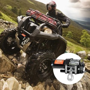 MWB Wyciągarka elektryczna ATV UTV 1814 kg stalowy kabel wodoodporna pilot 3