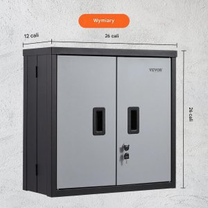 Bott Szafka ścienna metalowa składana garaż biuro narzędzia czarna zamykana 2