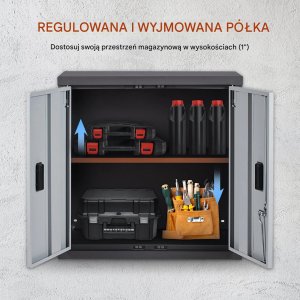 Bott Szafka ścienna metalowa składana garaż biuro narzędzia czarna zamykana 3
