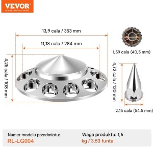 DJI Osłony kół przedniej osi z kolcami do ciężarówki ABS zestaw komplet 2