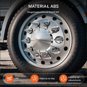DJI Osłony kół przedniej osi z kolcami do ciężarówki ABS zestaw komplet 4