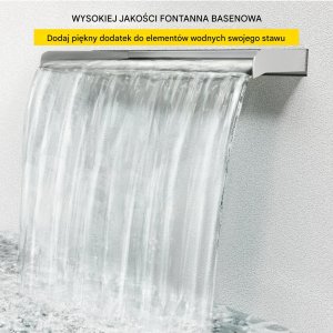 Uniprodo Fontanna wodospad 150 cm stal nierdzewna do basenu ogrodu oczka wodnego 7