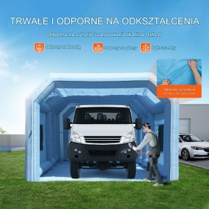 Vevor Nadmuchiwany namiot lakierniczy Kabina lakiernicza samochodowa 10x6,4x4,5m 3