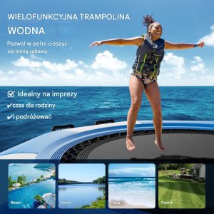 Vevor Dmuchana trampolina wodna + pompka elektryczna 200 cm 3