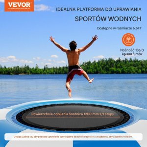 Vevor Dmuchana trampolina wodna + pompka elektryczna 200 cm 5