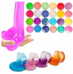 Branded toys Zestaw Do Robienia Glutów Slime Gluty Glinka Ozdoby Brokat Ogromny Zestaw 15
