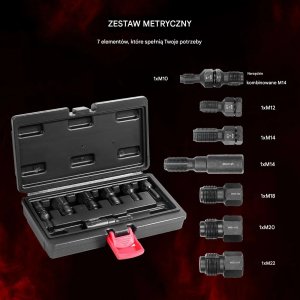 Beast Zestaw gwintów metrycznych naprawa M10M22 stal hartowana do motoryzacji 4