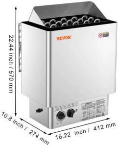 Uniprodo Piec do sauny 8kW elektryczny 400V z timerem stal nierdzewna do SPA 2