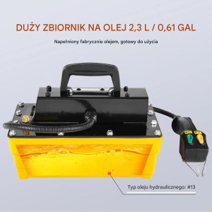 Virax Pompa hydrauliczno-pneumatyczna 10000 PSI  2,3 l 16mm wyjście z pilotem 5