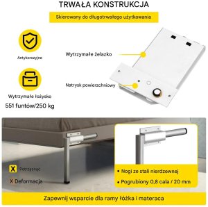Auping Mechanizm podnośnik łóżka  sprężyny mocny wspornik łóżko Queen/Twin 6