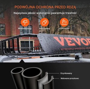 Kosz bagażowy dachowy 13092 cm 90 kg z wodoodporną torbą  SUV/truck 4