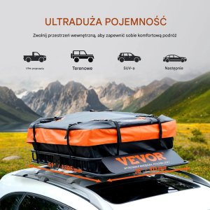 Kosz bagażowy dachowy 13092 cm 90 kg z wodoodporną torbą  SUV/truck 5
