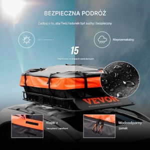Kosz bagażowy dachowy 13092 cm 90 kg z wodoodporną torbą  SUV/truck 6