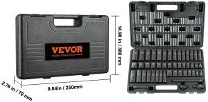 Klucz udarowy Satra Zestaw nasadek udarowych 3/8" 48 el. SAE/metric 6-kąt z adapterami 2