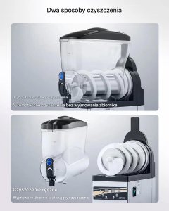 Mikamax Maszyna do napojów slushie granita 15L stal nierdzewna do barów i imprez 6
