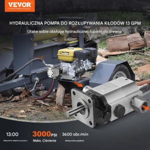 Virax Pompa hydrauliczna do łuparki 13 GPM 2-stopniowa 3000 PSI do drewna 3