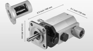 Virax Pompa hydrauliczna do łuparki 2-stopniowa 60 l/min 3600 RPM do drewna 2