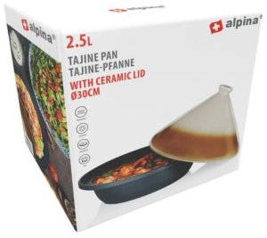 Alpina Naczynie do duszenia Tajine z ceramiczną pokrywą stożkową 30x25 cm 2,5 L 5