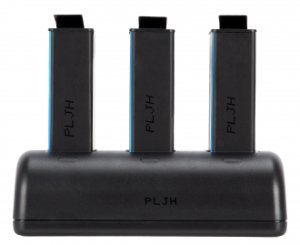 Ładowarka do aparatu Newell Zestaw Newell ładowarka trzykanałowa SDC-USB-C i trzy akumulatory BCX-204 do DJI Osmo Action 3