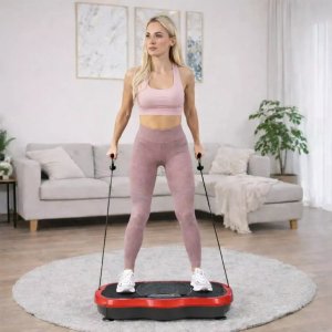 ExtraLink Moonwalk Spin Move Platofrma Wibracyjna do Ćwiczeń Fitness 200W czerwona 4