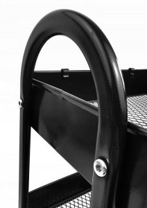 Vevor Wózek metalowy organizer mobilny 3 poziomy blokada kółek 79cm czarny 10