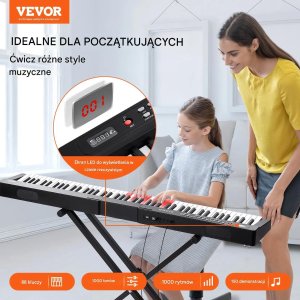 Keyboard 88-klawiszy cyfrowe pianino, półważone pełny zestaw, USB/Bluetooth 3