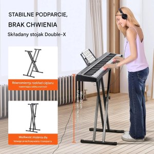 Keyboard 88-klawiszy cyfrowe pianino, półważone pełny zestaw, USB/Bluetooth 7