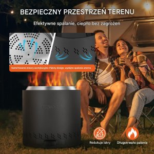 Vevor Biokominek kominek wolnostojący na taras stół ogrodowy stojący 40 cm 5