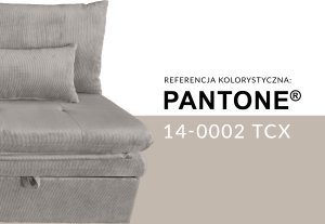 Kontrasto Sofa wypoczynkowa Aster beżowa sztruksowa rozkładana z funkcją spania 6