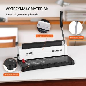Stabilus Bindownica ręczna 34 dziurki do 120 kartek regulacja A4 A5 książki 3