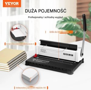 Stabilus Bindownica ręczna 34 dziurki do 120 kartek regulacja A4 A5 książki 4