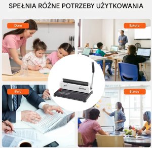 Stabilus Bindownica ręczna 34 dziurki do 120 kartek regulacja A4 A5 książki 7