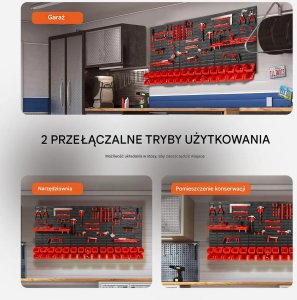 KIK Organizer warsztatowy ścienny 30 pojemników haczyki na śruby i narzędzia 7