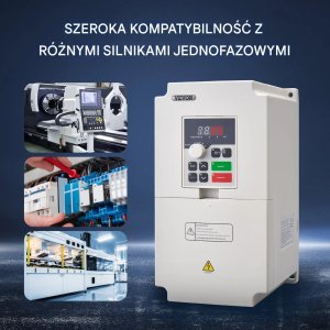Aniro Falownik VFD 4kW 5HP 380V 1/3 fazowy sterownik silnika CNC regulowany 6