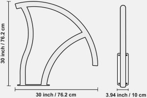 Cavatorta Poręcz basenowa 2 szt 76x76cm stal nierdzewna z podstawą antypoślizgowa SPA 2