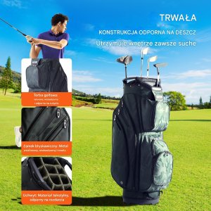 Vevor Torba Golfowa na Kije Organizer na Wózek Golfowy 11 Kieszeni 4