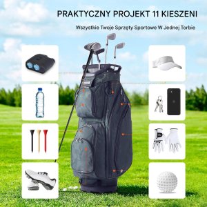 Vevor Torba Golfowa na Kije Organizer na Wózek Golfowy 11 Kieszeni 5