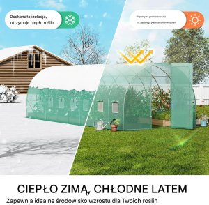 Freund Victoria Tunel foliowy 8,3x2,9x2,3 m stal PE szklarnia z drzwiami i oknami 4