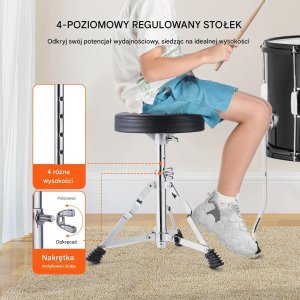 AIG Perkusja dla dzieci 5-częściowa z taboretem zestaw dla początkujących 6